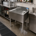 Thumbnail image #3 for BK Resources Freestanding Stainless Steel Underbar Drain Board with Drain, 48