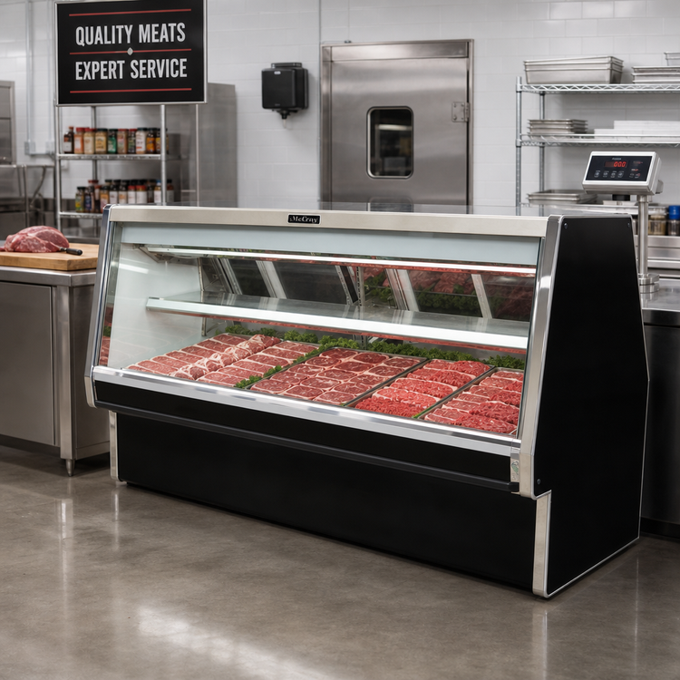 Product image #2 for Howard-McCray 34E Series Red Meat Service Case, 76-1/2 in. W, Self-Contained Refrigeration
