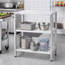 Thumbnail image #2 for New Age H.D. Series Heavy-Duty Aluminum Two-Shelf Shelving Unit, 60W x 24D x 48H