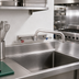 Thumbnail image #2 for BK Resources Evolution Splash-Mounted Commercial Faucet with 16-Inch Swing Spout, 8-Inch Centers