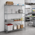 Thumbnail image #2 for Advance Tabco Special Value Series 60-Inch x 24-Inch x 74-Inch Chrome Wire Shelving Unit with 4 Shelves