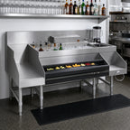 Thumbnail image #2 for Eagle Group Spec-Bar CCS-72-2 72" Underbar Ice Bin Cocktail Station with Blender Sink, Stainless Steel, 150-lb Ice Capacity
