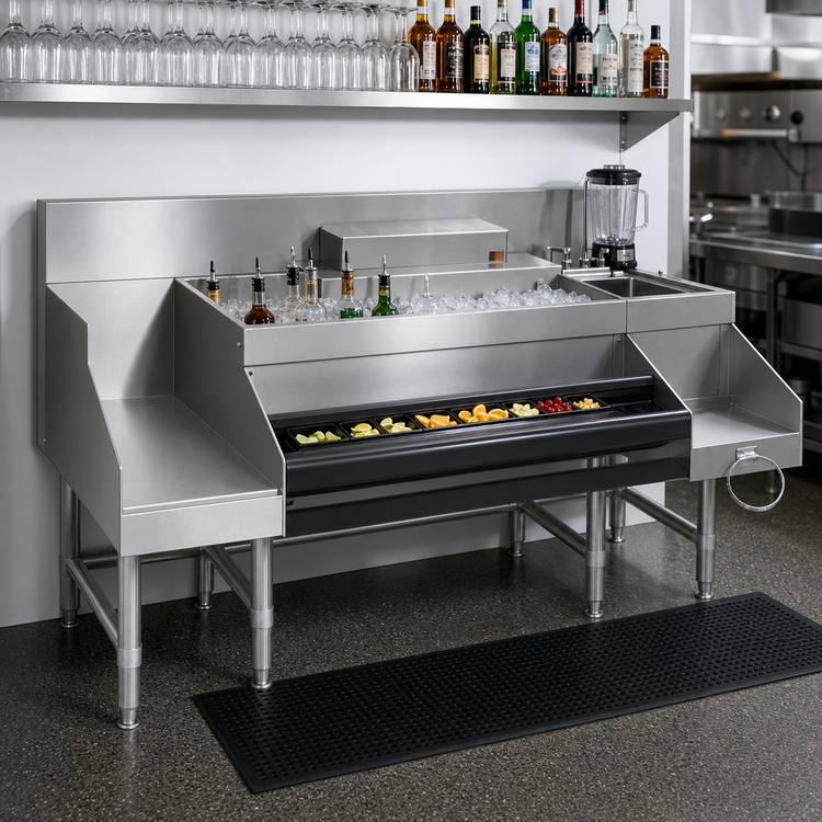 Product image #2 for Eagle Spec-Bar CCS-72-2 72" Underbar Ice Bin Cocktail Station with Blender Station