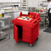 Thumbnail image #3 for Cambro CamKiosk Mobile Modular Counter/Work Station with Enclosed Storage Base, Hot Red