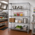 Thumbnail image #2 for Quantum 4-Shelf Wire Shelving Starter Kit, 60W x 18D x 54H, Chrome Plated Stationary Unit, 600-800 lb Capacity