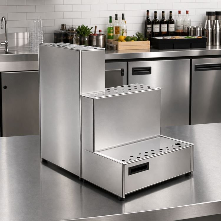 Product image #2 for Top Shelf 13-Inch Stainless Steel Underbar Drainer Only for 4040 Series Spacesaver Heads
