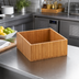 Thumbnail image #3 for Cal-Mil Cold Concept Square Bamboo Base, 12 Inch x 12 Inch x 4.5 Inch