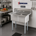 Thumbnail image #2 for Omcan 2-Compartment Pot Sink with 18 x 18 x 11-Inch Bowls, 304 Stainless Steel, Galvanized Legs