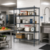Thumbnail image #2 for Mixrite 36-Inch x 24-Inch 4-Shelf Epoxy Wire Shelving Unit with 74-Inch Posts