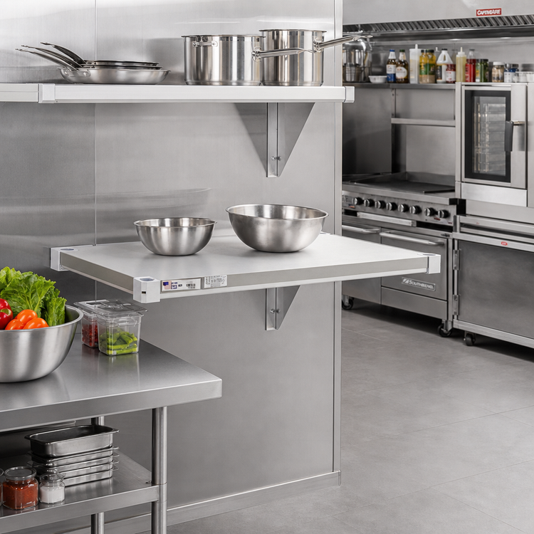 Product image #3 for New Age Adjust-A-Shelf Solid Brute Series Aluminum Commercial Shelf, 30" W x 24" D, 800 lb. Capacity