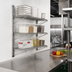 Thumbnail image #2 for Eagle Group Adjustable Post Wire Wall Mount End Unit for 18-Inch Deep Shelves, 54-Inch Posts, Stainless Steel