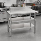 Thumbnail image #2 for Eagle Group 3048SADJUS-18/3-X Adjustable Stainless Steel Work Table Undershelf, 48"W x 30"D, for Uni-Lok Hat Channel Frames