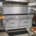 Thumbnail image #2 for Ultimate 60-Inch Gas Restaurant Range with 10 Open Burners, Standard Oven and Cabinet Base