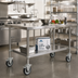 Thumbnail image #2 for Advance Tabco 5-Inch Stem Caster Set of 6 with 2 Brakes and Galvanized Legs