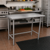 Thumbnail image #2 for Advance Tabco Special Value 48 Inch x 24 Inch Flat Top Open Base Work Table with 430 Stainless Steel Top