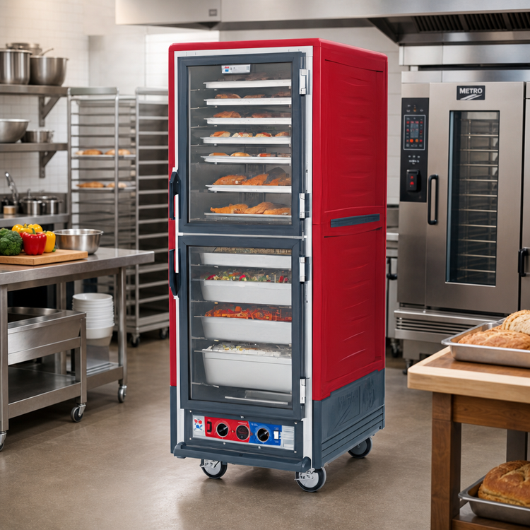 Product image #2 for Metro C5 3 Series Full-Height Heated Holding & Proofing Cabinet, Low Watt, Dutch Clear Doors, 35 Pan Capacity