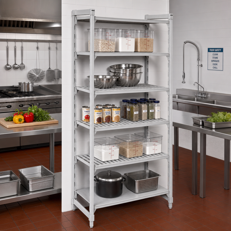Product image #3 for Camshelving Premium 5-Tier Stationary Starter Unit, 24" W x 21" D x 84" H, 4 Vented + 1 Solid Shelves