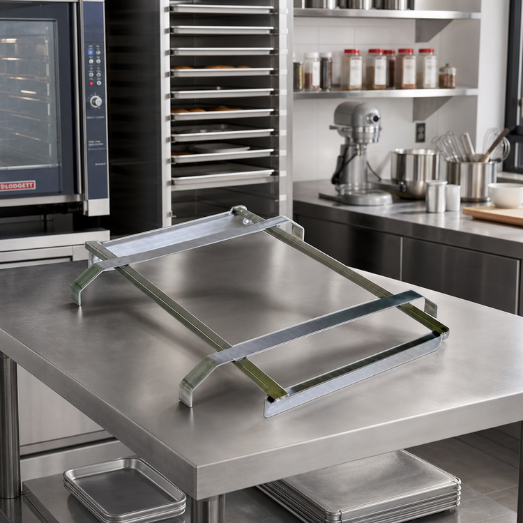 Product image #2 for BK Resources 18 x 24 Inch Stainless Steel Tray Slide Rack Guide