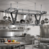 Thumbnail image #2 for Eagle Group CM132PR Ceiling-Mounted Triple-Bar Stainless Steel Pot Rack with 33 Double-Pronged Hooks