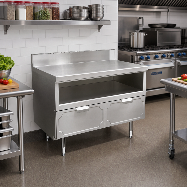 Product image #2 for La Rosa 48-Inch x 28-Inch Stainless Steel Utility Stand Dry-Drawer Base