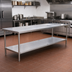 Thumbnail image #2 for Advance Tabco Galvanized Work Table Undershelf for 132-Inch Wide x 24-Inch Deep Tables