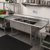 Thumbnail image #2 for Advance Tabco Special Value Series 3-Compartment Fabricated Sink with Left and Right Drainboards, 24 x 24 x 14 Inch Bowls