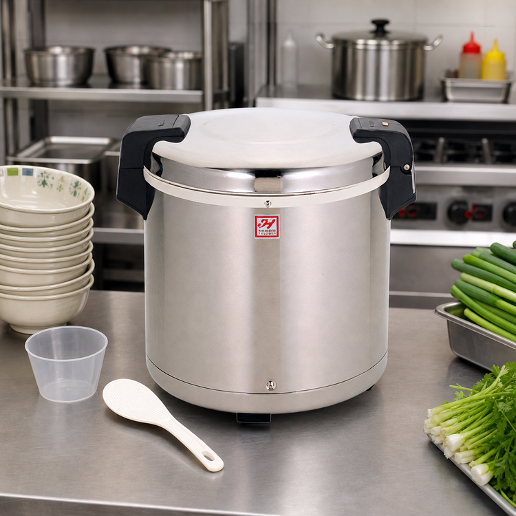 Product image #2 for Thunder Group 50-Cup Electric Countertop Rice Warmer with Non-Stick Inner Pot and Spatula