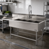 Thumbnail image #2 for John Boos Pro-Bowl 4-Compartment Floor Model Sink with 24-Inch Left Drainboard, 14-Inch Deep Bowls