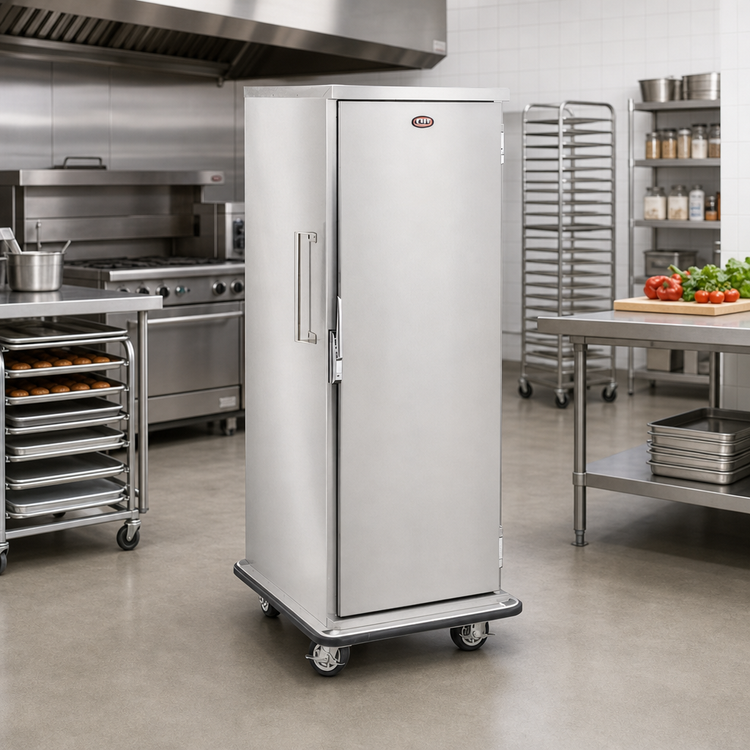 Product image #3 for Full-Height Enclosed Pan Transport Cabinet, Non-Heated, Non-Insulated, 19 Slides, Stainless Steel
