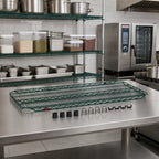 Thumbnail image #2 for Metro Super Erecta EZA-2448NK3 EZ-ADD Wire Shelf, 48"W x 24"D, Metroseal Green, with Corner Hardware