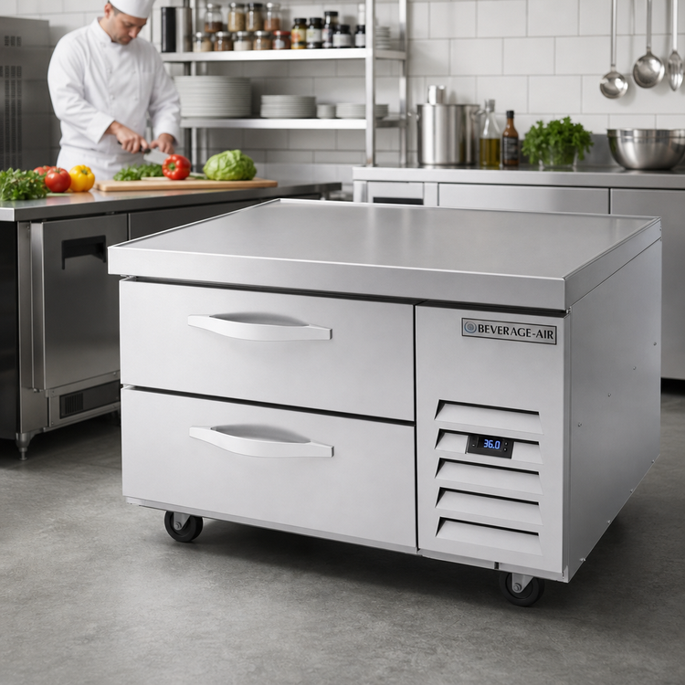 Product image #3 for Beverage-Air WTRCS36HC Two-Drawer Chef Base Refrigerator, 36-Inch, 5.64 Cu. Ft.