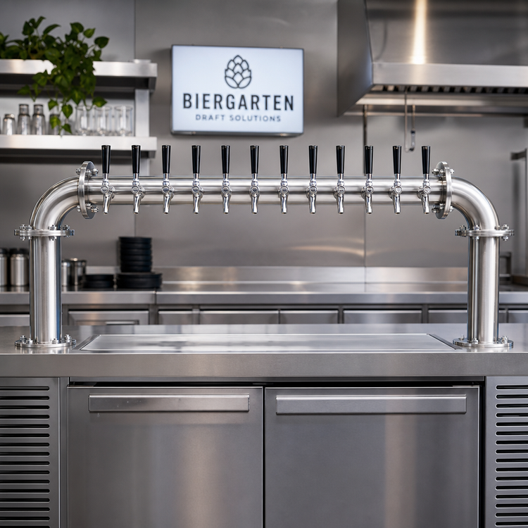 Product image #2 for Biergarten U-Shaped 2-Column 12-Faucet Countertop Glycol-Cooled Draft Beer Tower