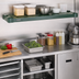 Thumbnail image #2 for Quik-Set Solid Shelf with Louvered Top, 48 x 18 Inches, 16 Gauge Galvanized Steel, Green Epoxy Finish