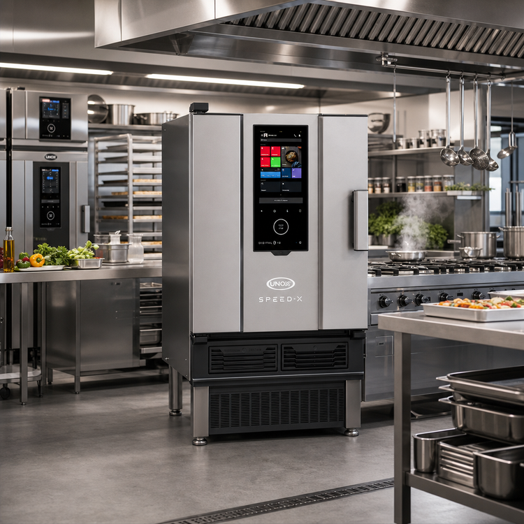 Product image #2 for UNOX USA SPEED-X Electric Combi Oven, Floor Model, 10 GN 2/3 Tray Capacity