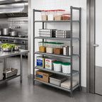Thumbnail image #2 for Cambro Camshelving® Basics Plus CBA213084VS5580 5-Tier Add-On Polymer Shelving Unit, Mixed Vented/Solid, 21-Inch Deep x 30-Inch Wide x 84-Inch High