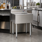 Thumbnail image #2 for Eagle Group 2200 Series B12IC-22 Underbar Ice Bin/Cocktail Unit, 12 x 24 in., 25 lb. Capacity, Sliding Cover, Without Cold Plate