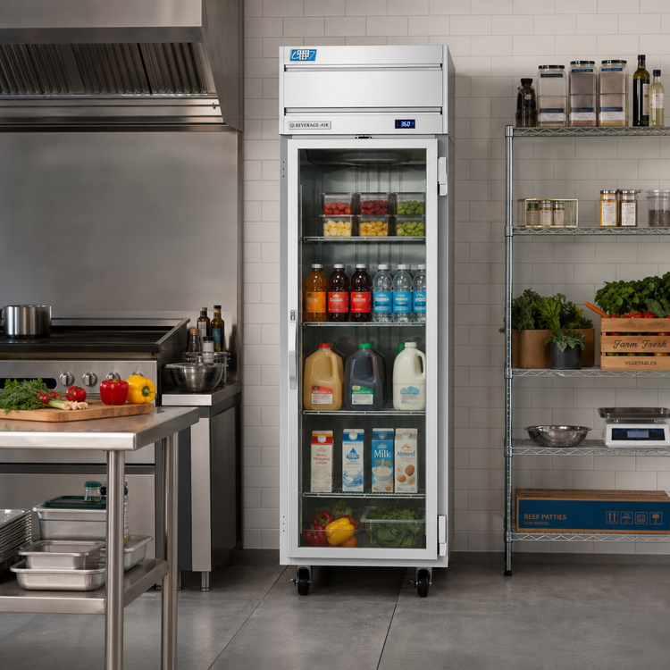 Product image #3 for Beverage-Air Cross Temp® 1-Section Convertible Reach-In Refrigerator/Freezer with Glass Door, Top-Mount Self-Contained, 23.1 Cu. Ft.