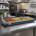 Thumbnail image #2 for Hatco Glo-Ray Designer Freestanding Portable Heated Shelf, 60.25-Inch, 4 Full-Size Pan Capacity