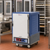 Thumbnail image #2 for Metro C5 3 Series Mobile Half Height Heated Holding and Proofing Cabinet, Blue, Solid Door, Lip Load Slides, 17 Pan Capacity