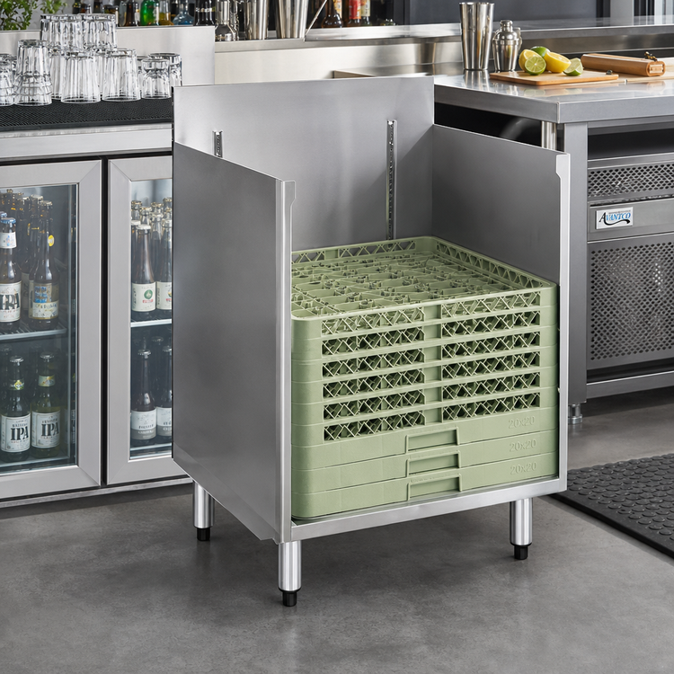 Product image #2 for CHOICE C-GRA-24 Underbar Open-Top Glass Rack Storage Unit, 24 Inches Wide (Holds 20 x 20 Glass Racks)