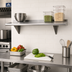 Thumbnail image #2 for Advance Tabco 60-Inch x 15-Inch Wall-Mounted 18 Gauge 430 Stainless Steel Shelf, Satin Finish