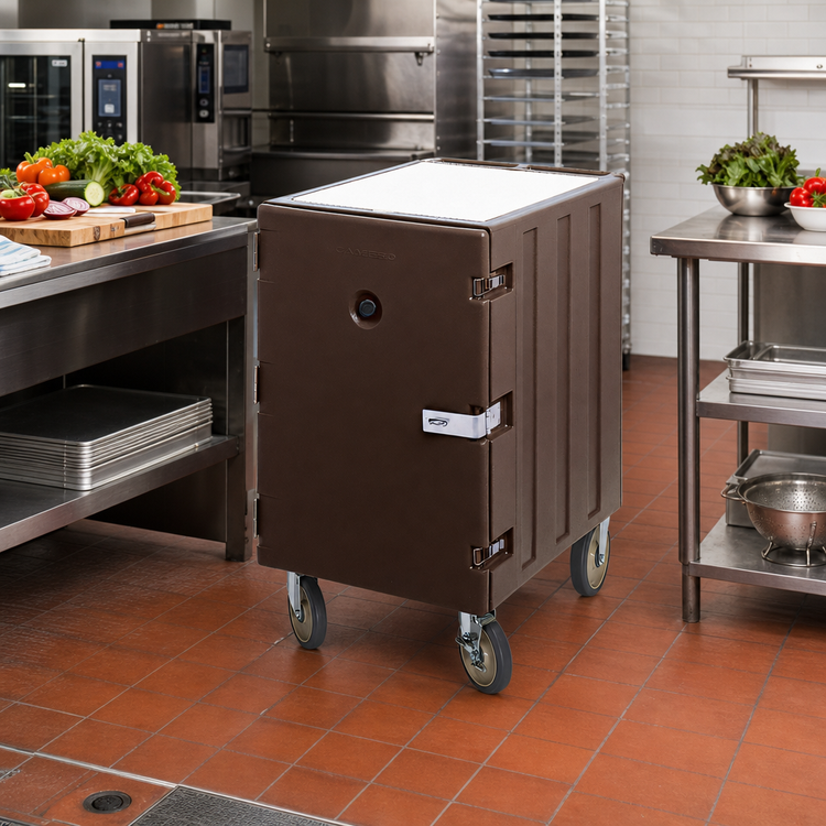 Product image #3 for Cambro Camcart Security Package Tray and Sheet Pan Transport Cart with Removable Cutting Board Top, 13-Pan Capacity
