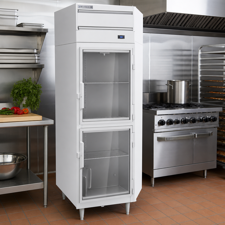 Product image #2 for Beverage-Air P Series Top Mount Reach-In Warming Cabinet, 1 Section, 21.5 Cu. Ft., Half-Glass Doors