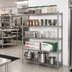 Thumbnail image #2 for Eagle Valu-Master 5-Tier Add-On Wire Shelving Unit, 60 x 21 x 74 Inches, Pewter Gray Epoxy