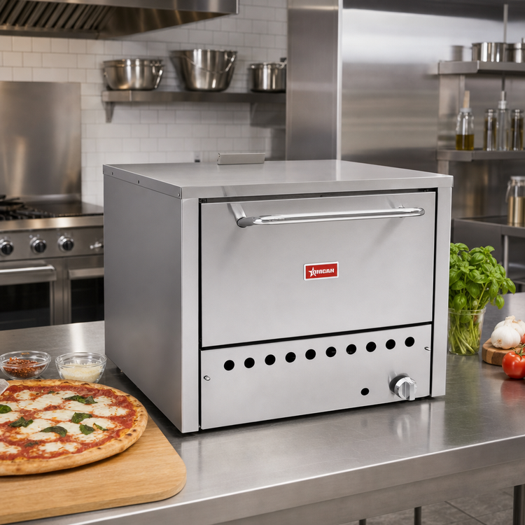 Product image #2 for Omcan USA Natural Gas Countertop Pizza Oven, 31-1/2 Inch Wide, 1 Deck
