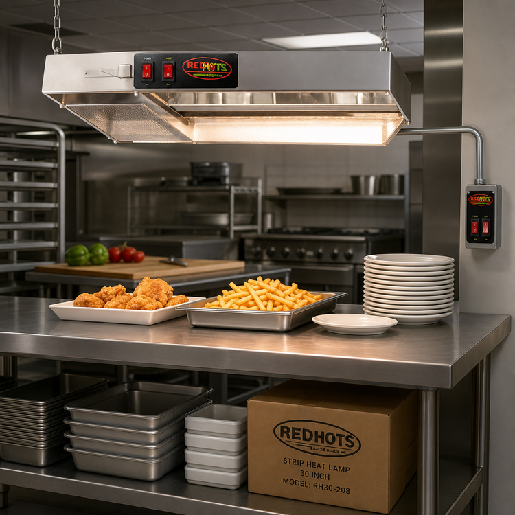 Product image #2 for Eagle Group RedHots 30-Inch Single-Element Lighted High-Watt Strip Heat Lamp with Remote, 208V