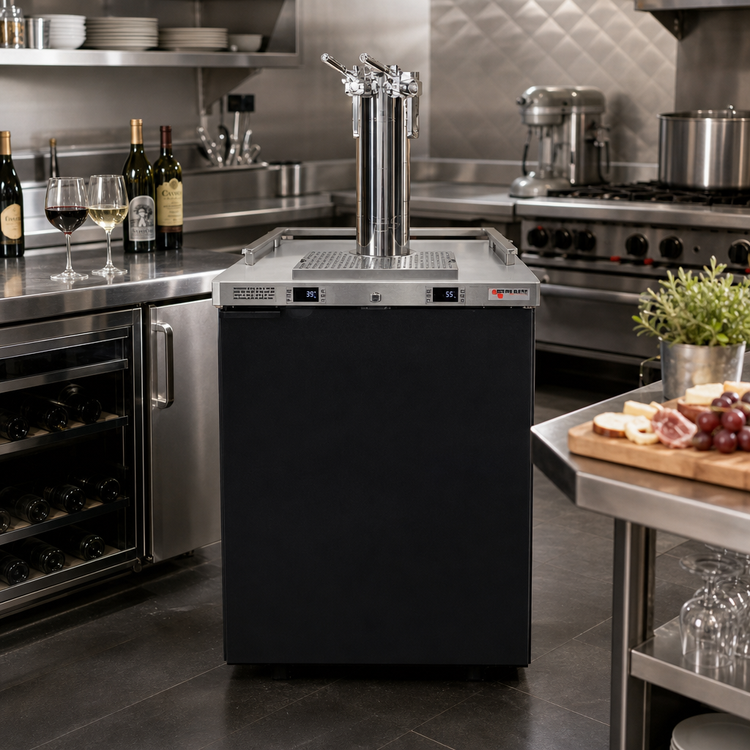 Product image #2 for Pro-Line E-Series One-Section Dual-Temperature Wine Cooler Dispenser with 2-Faucet Finesse Wine Font, 25-Inch Wide, 8.4 Cu. Ft.