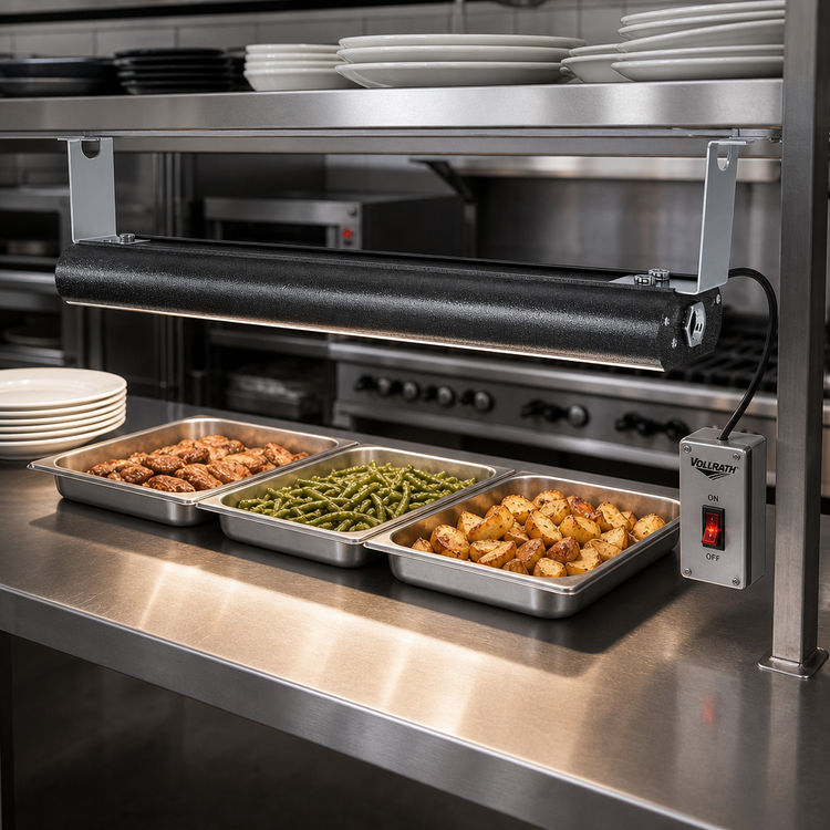 Product image #2 for Vollrath 60-Inch Low Profile Unlighted Single Strip Heat Lamp with Remote Toggle Switch