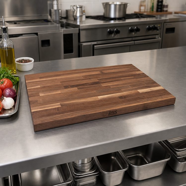 Product image #2 for Boos Block 18 Inch x 25 Inch Blended Edge Grain American Black Walnut Kitchen Countertop with Penetrating Oil Finish