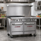 Thumbnail image #2 for Southbend (Middleby) Ultimate 4483AC-2T 48-Inch Gas Restaurant Range with 4 Burners, 24-Inch Thermostatic Griddle, Convection Oven